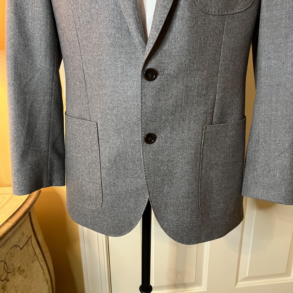 EUC J.Crew Ludlow Italian Wool Patch Pocket Blazer Sport Coat Jacket Size 40 R - Picture 4 of 7